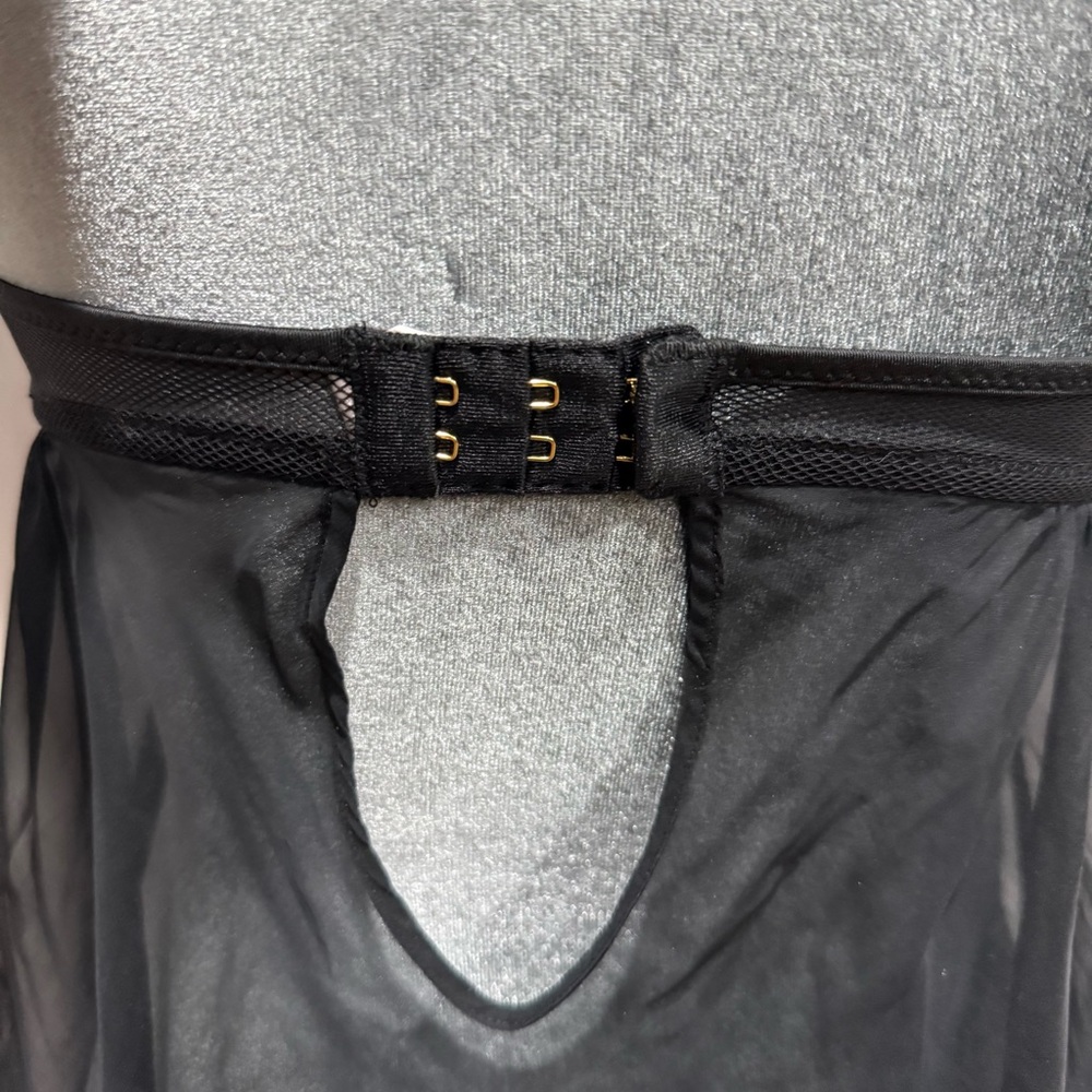 Like New Victoria's Secret Black Sheer Babydoll 36C - Picture 9 of 13